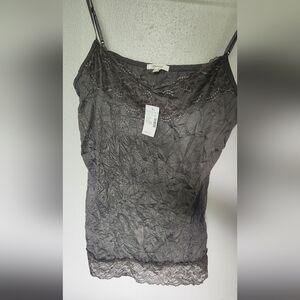 XL Gray lace top and bottom tank top